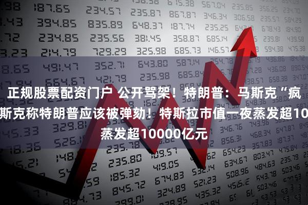 正规股票配资门户 公开骂架！特朗普：马斯克“疯了”，马斯克称特朗普应该被弹劾！特斯拉市值一夜蒸发超10000亿元