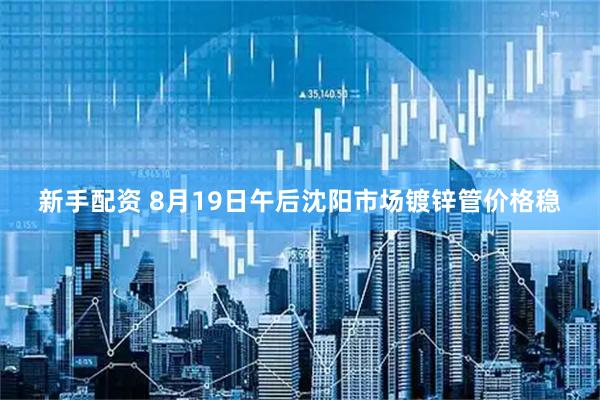 新手配资 8月19日午后沈阳市场镀锌管价格稳