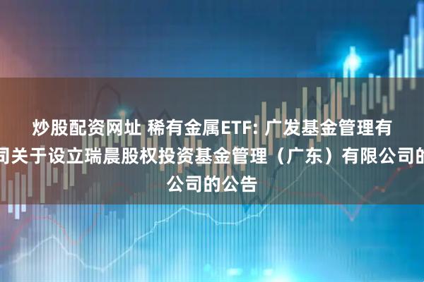 炒股配资网址 稀有金属ETF: 广发基金管理有限公司关于设立瑞晨股权投资基金管理（广东）有限公司的公告